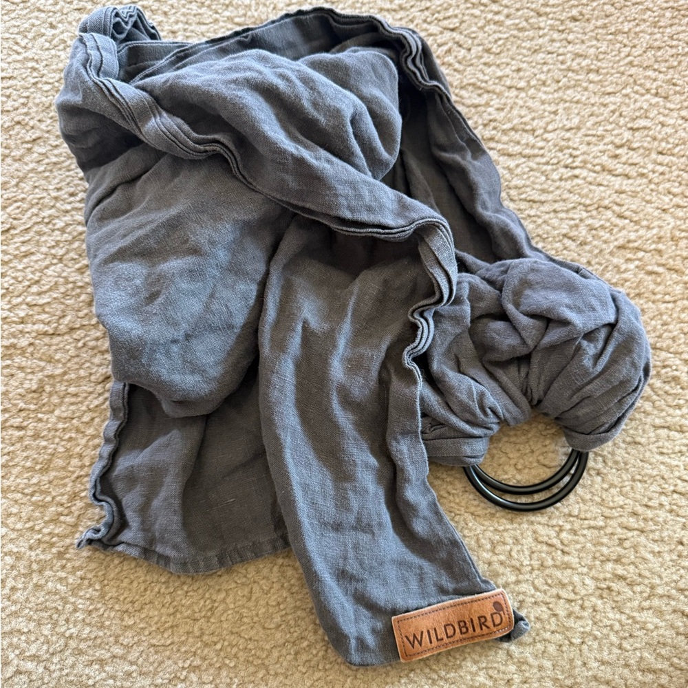 Wildbird Dark Gray Linen Ring Sling